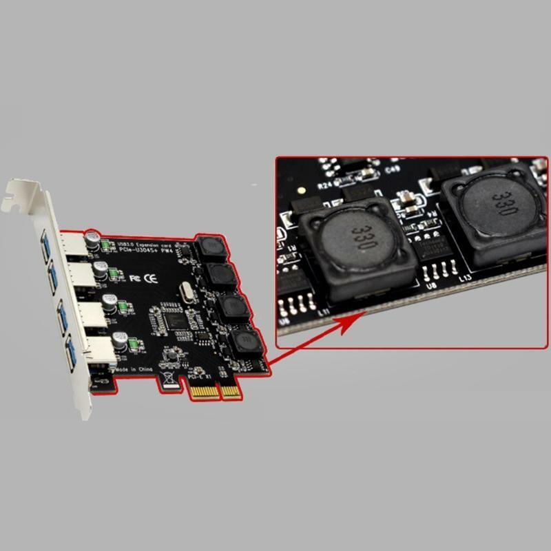 PCI-E to USB 3.0 PCI Express Expansion Card,Supports USB Data Trans,4 Ports