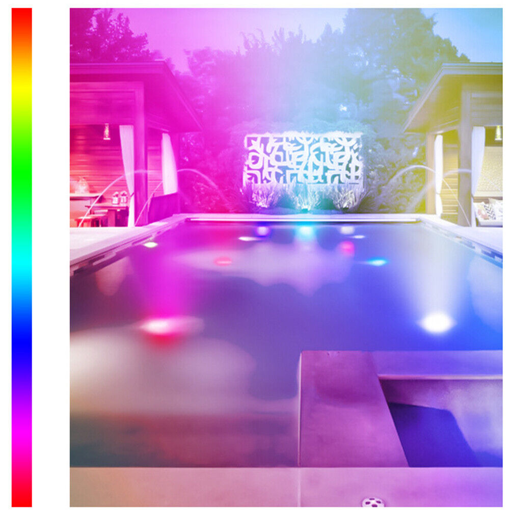 RGB Submersible LED Underwater Light Fish Tank Pond Spa Swimming Pool Lamp