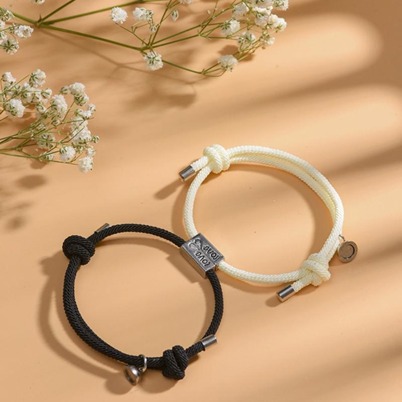 Couples Magnetic Mutual Attraction Bracelets Vows of Eternal Love Charms