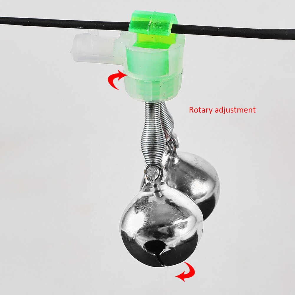 10pcs Fishing Bite Alarms Rod Clamp Tip Clip Bells Ring Carp Fishing Tackle