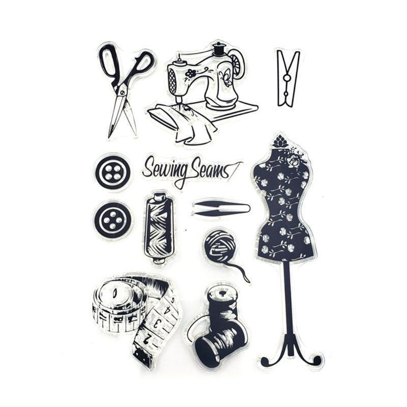 Sewing Silicone Clear Seal Stamp DIY Scrapbooking Embossing Photo Album Decor