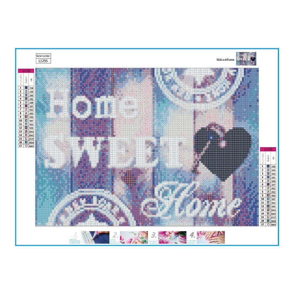 Home Sweet Home 5D DIY Full Drill Diamond Painting Craft Cross Stitch(C)