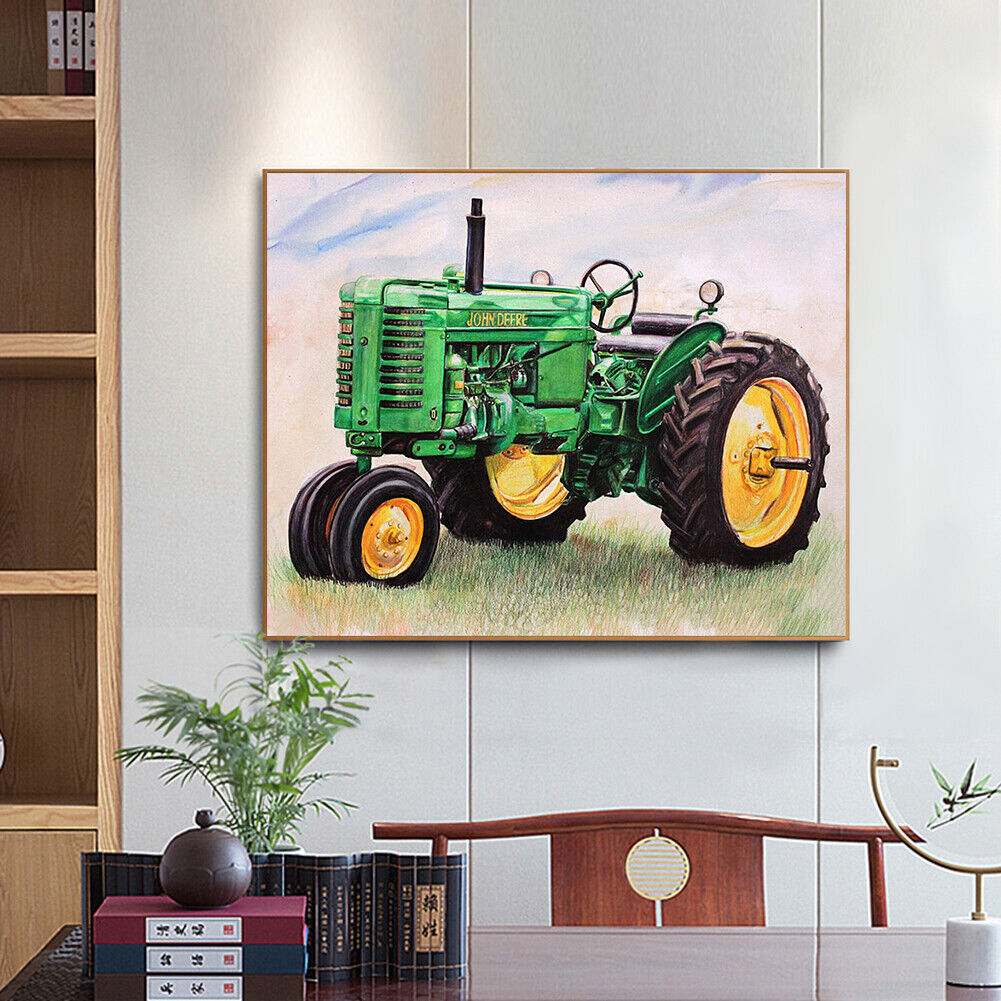 Tractor Frameless DIY Oil Paint by Numbers Kit Picture Coloring Canvas Art