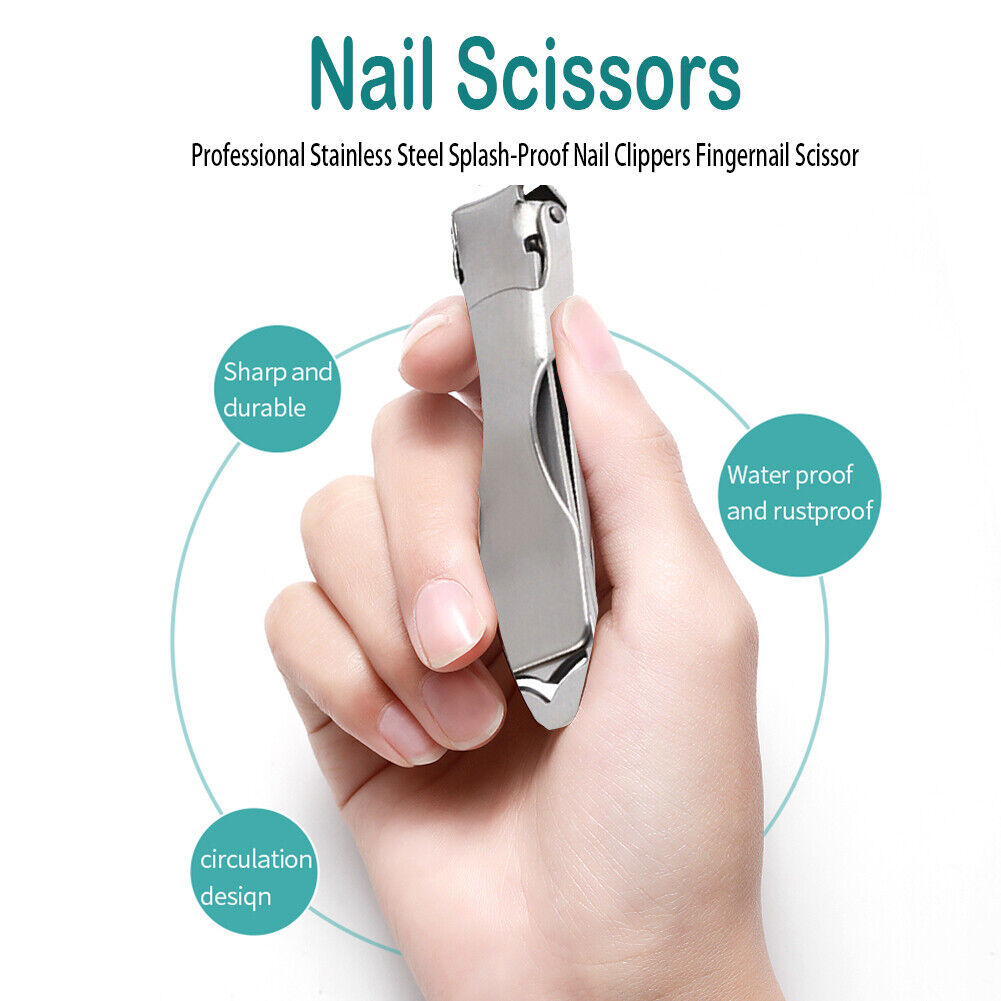 Portable Stainless Steel Splash-Proof Nail Clippers Fingernail Scissor (S)