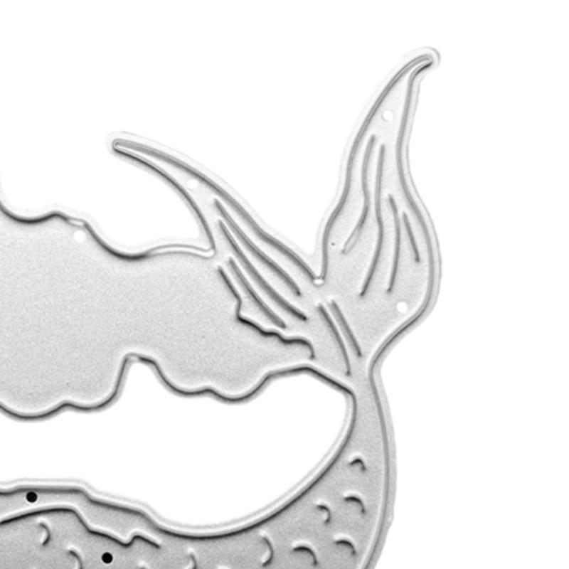 Sea-maid Girl Embossing Metal Cutting Die Stencil Cartoon DIY Scrapbook Template