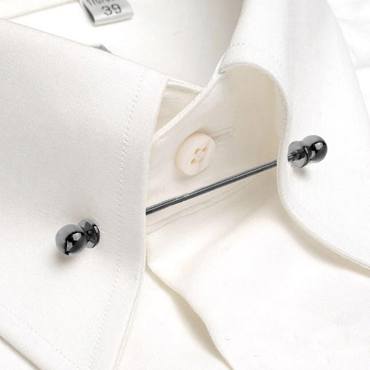 Fashion Mens Shirt Collar Bar Pin, Ball Head Badges, Brooch Pin Jewelry Necktie