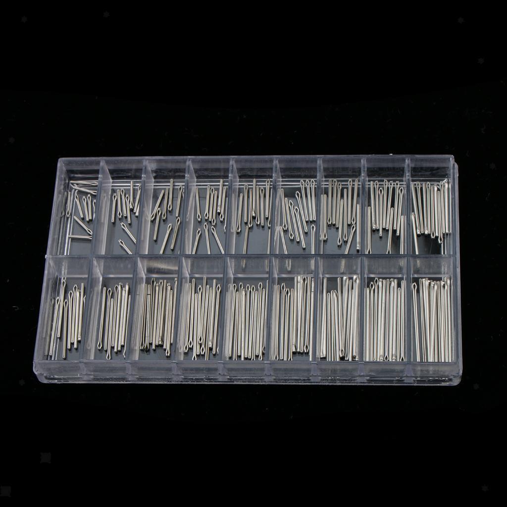 180Pcs Watch Strap Bracelet Band Split Cotter Pins Bars Links Sizes 8-26mm