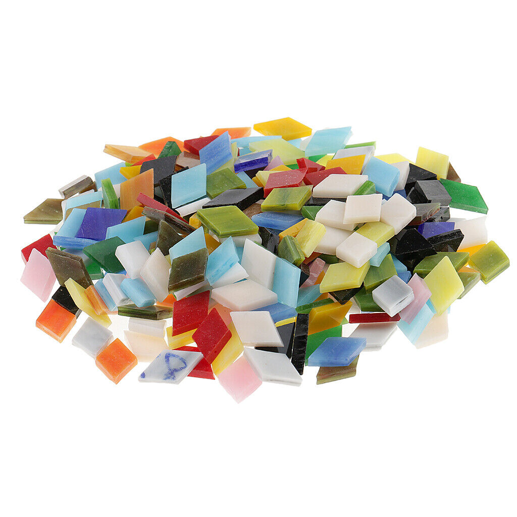 300pcs Colorful Rhombus  Pieces Mosaic Tiles Tessera  Craft 12mm