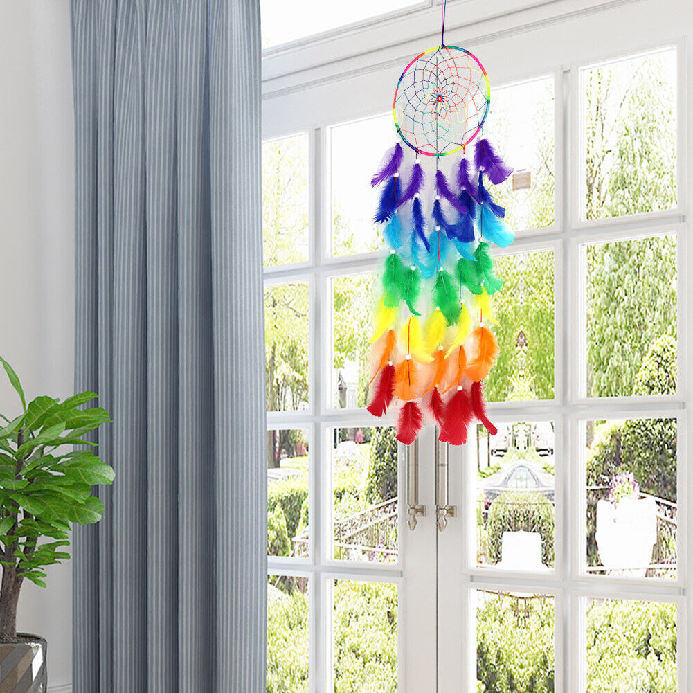 Colorful Feather Pendant Bohemia Style Tapestry Dream Catcher Wedding Gift