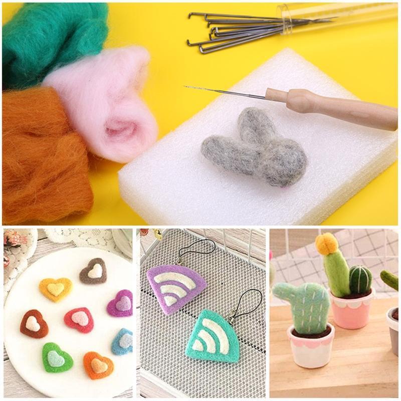 Felting Needles Sewing Needle Kit 20Pcs Wool Felt Pocked Needles with Handle