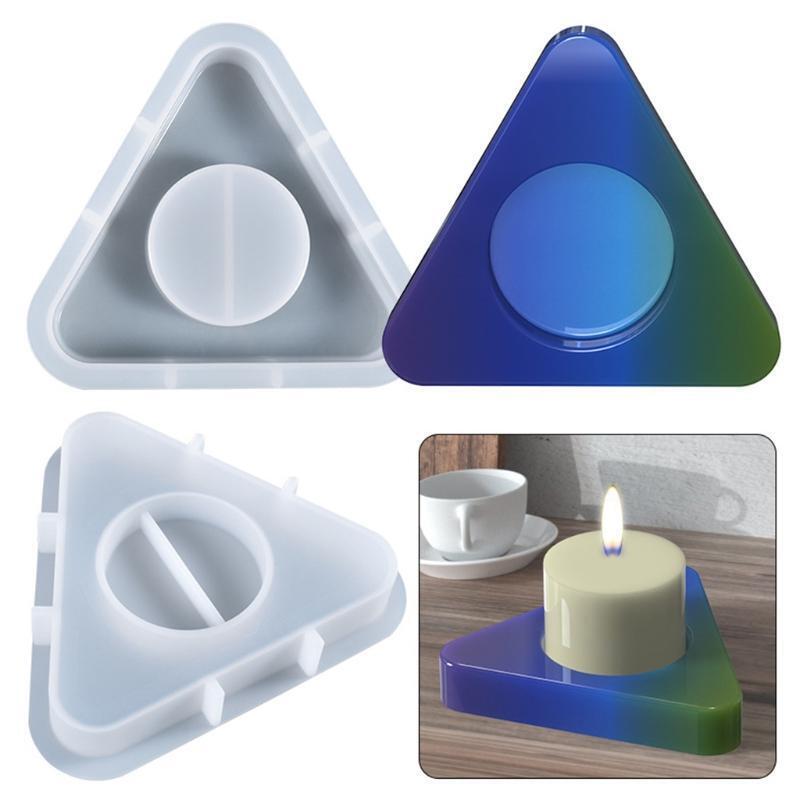 DIY Silicone Mold Candle Holder Mould Handmade Triangular Candle Holder Tea Cup