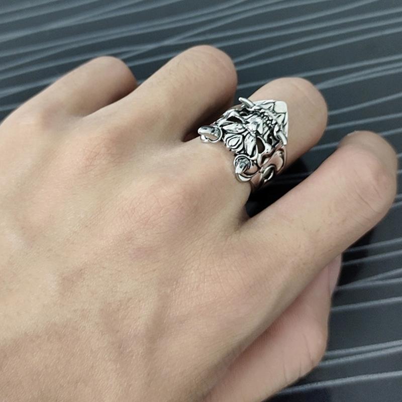 Fashion Adjustable Open Ring Punk Demon Ring Jewelry Decoration Copper Ring Gift