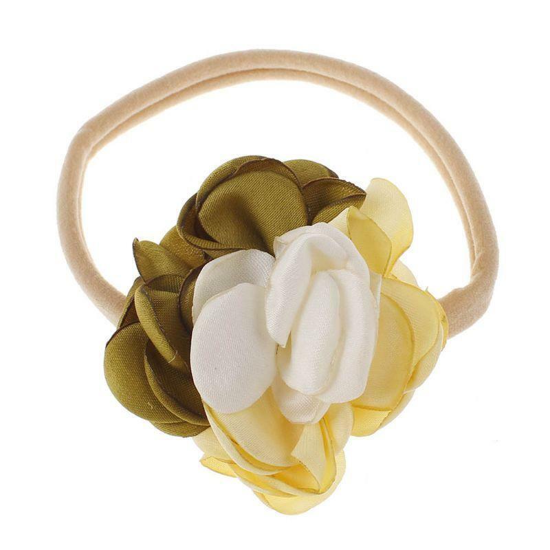10pcs/lot Fashion Flower Baby Headband Super Soft Nylon Infant Baby Hair Band