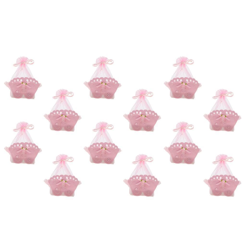 24Pcs Gift Box Kid Birthday Baby Shower Sheer Candy Bags Pouches Party Favor