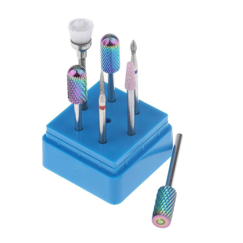 3/32" Carbide  Bit Rotary  Manicure Pedicure Tools Kit 7Pcs