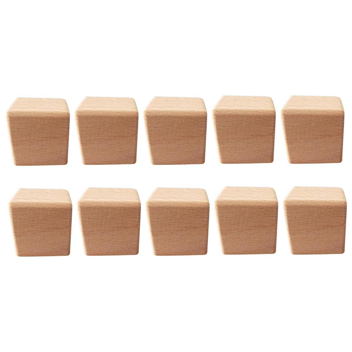 10 Pieces en Cubes, 20x20x20mm Craft Cubes  Unfinished  Blocks