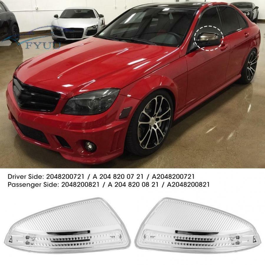 2PCS 56mm*170mm White Plastic Yellow LED Auto Turn Signal Lamp For Mercedes W164