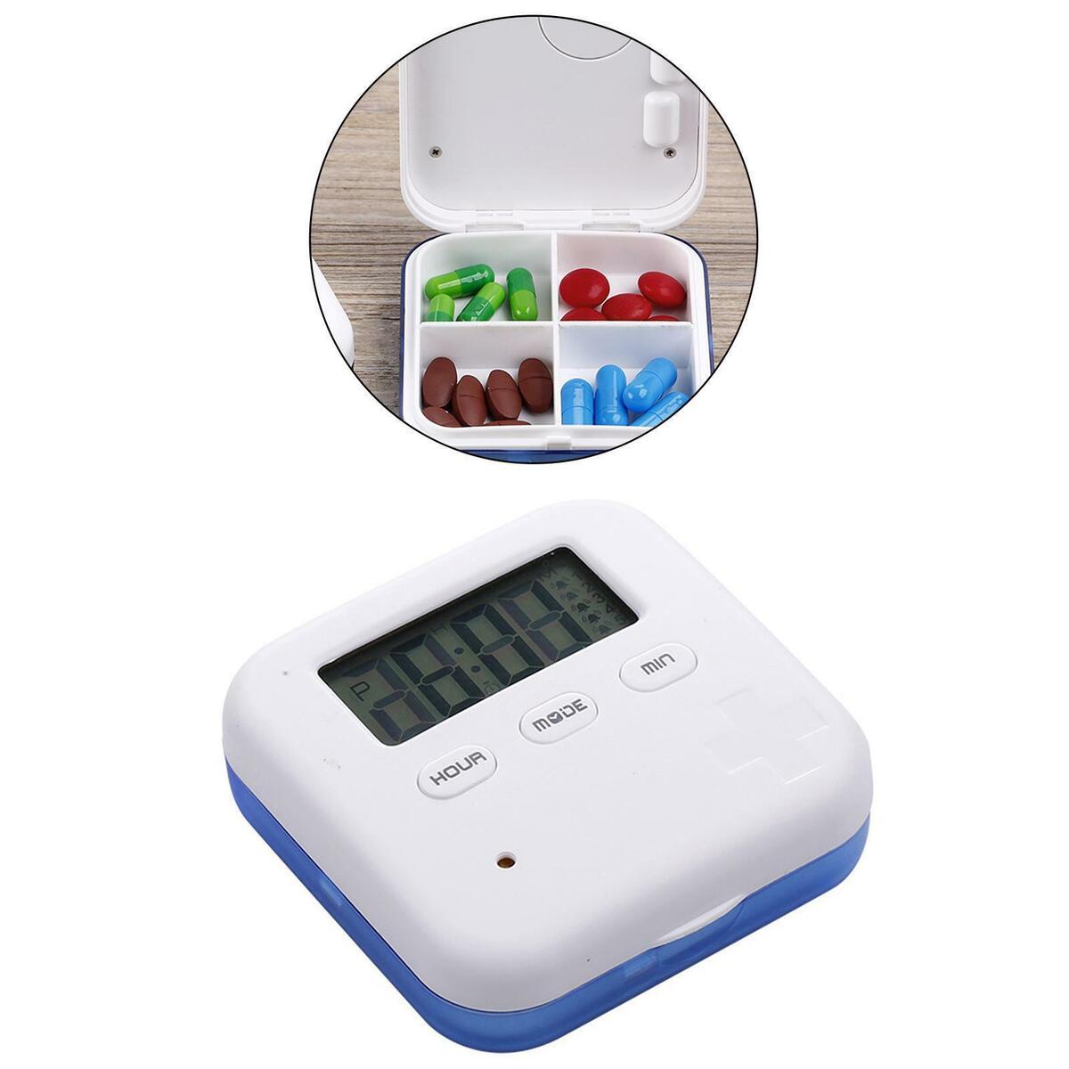 4 Grid Electronic Pill Memory  Container Wearable Baby