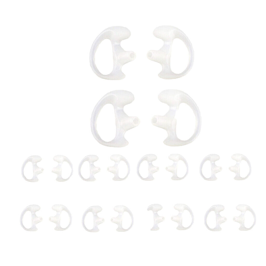 20 Pcs Silicone Earbud for  Acoustic Tube Earpiece   Radio