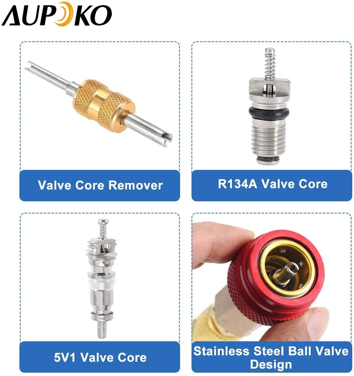 HQ High Low Pressure Valve Core Remover for R134A Refrigerant Air Conditioner