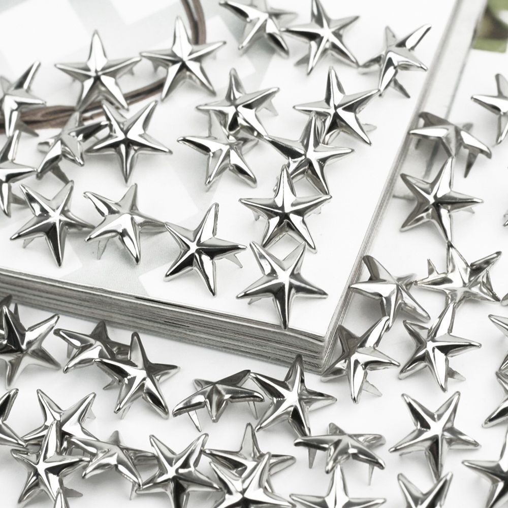 Clothing Accessories Leather Craft Spots Nailhead Star Rivets Studs Spikes