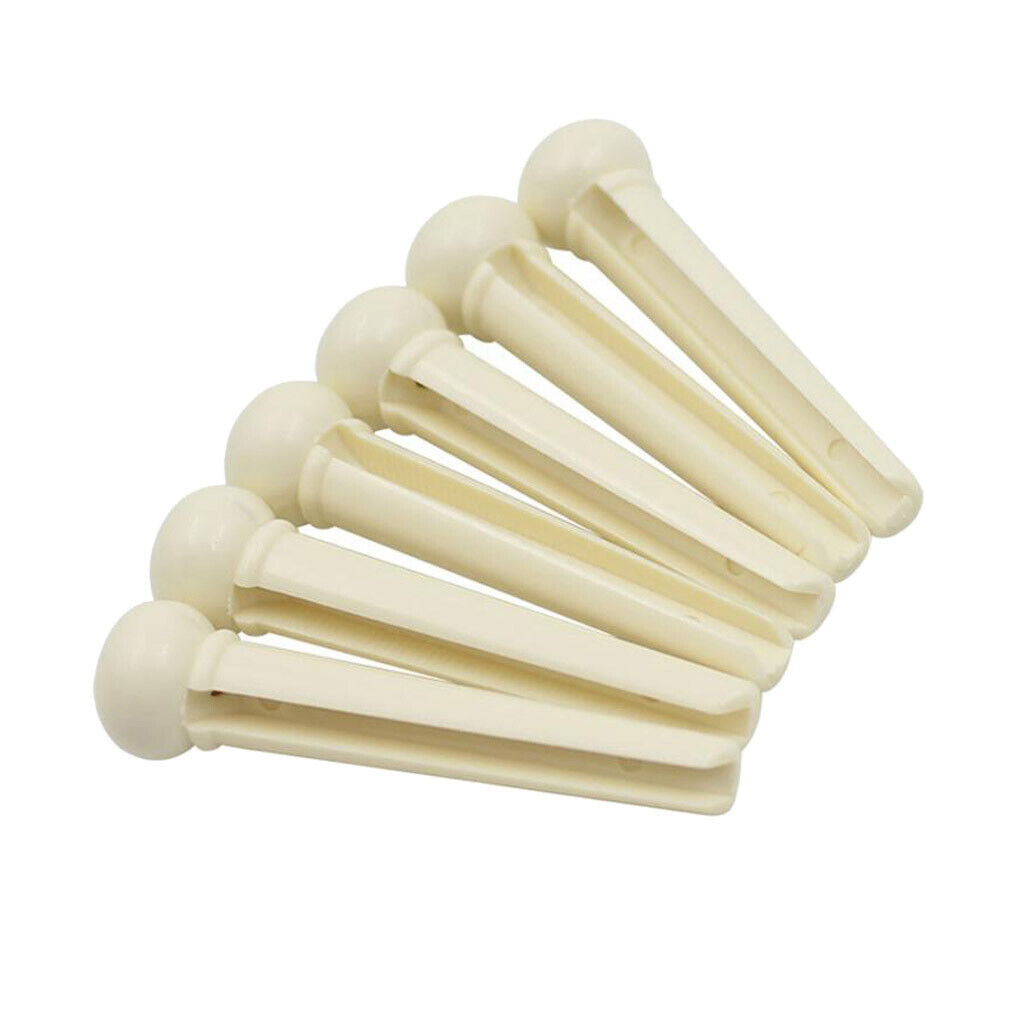 6 Pieces  Bridge  Guitar String Pegs for Acoustic Folk Guitar