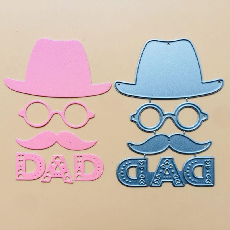 Hat Dad Metal Cutting Dies Stencil Scrapbooking DIY Album Stamp Paper Embossing
