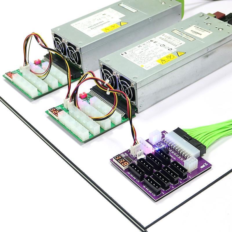 ATX Power Breakout Board Module LED Voltage Display with 4-pin and 6-pin Power