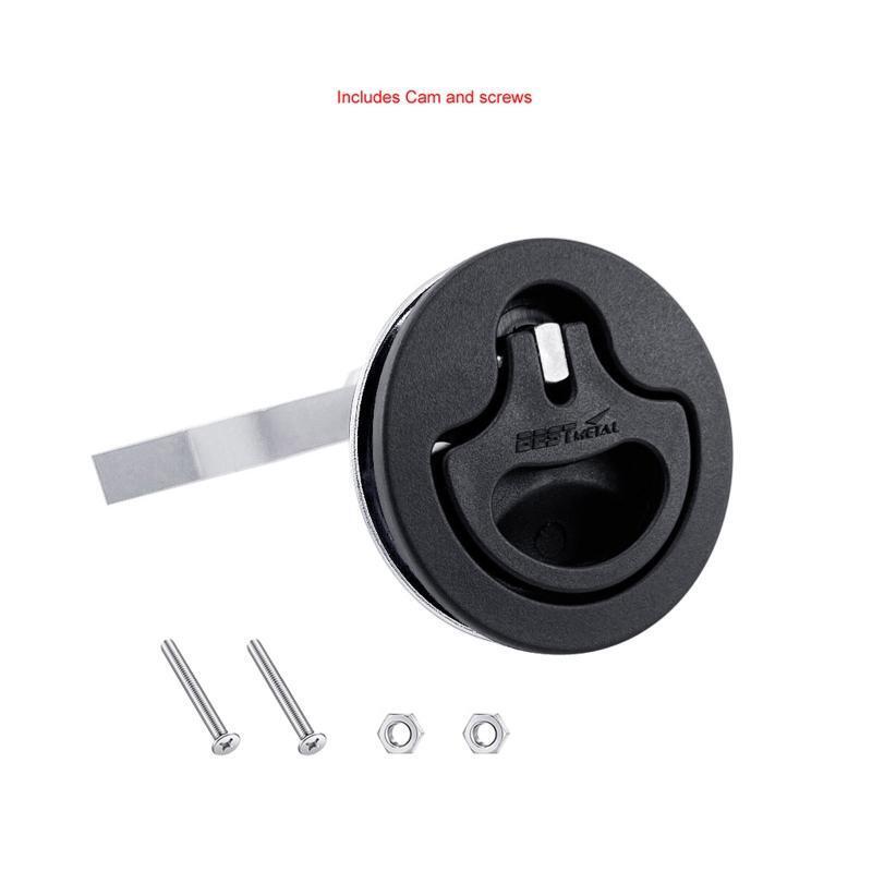 Round Flush Pull Slam Latch for RV Boat Marine Deck Hatches Lift Pull Handle