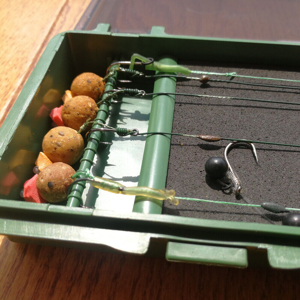 34.5cm Carp Fishing Rig Tackle Box Storage Case Fishing Line Hook Equipment