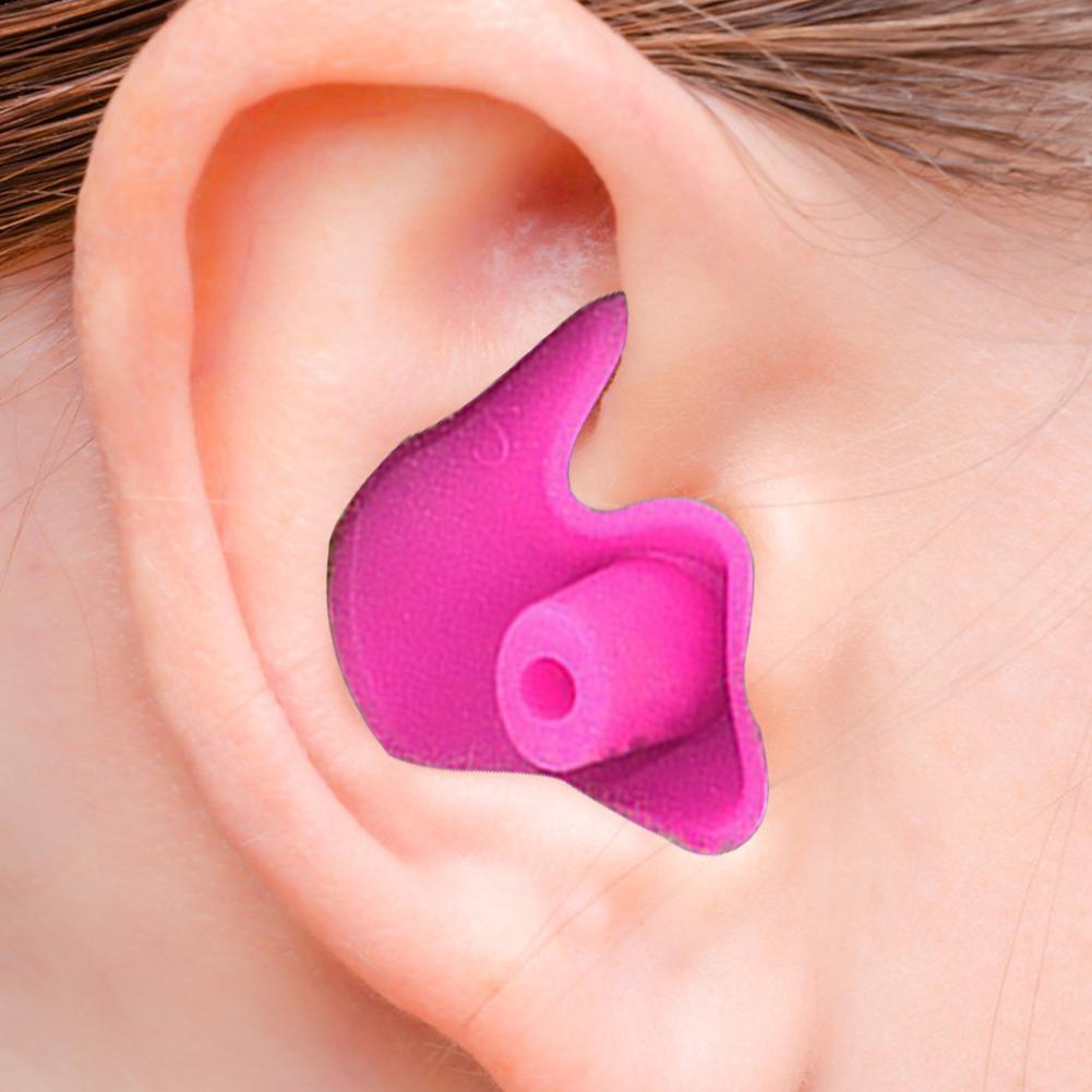 1 Pair Waterproof Earplugs Silicone Ear Plugs Swimming Accessories (Yellow)