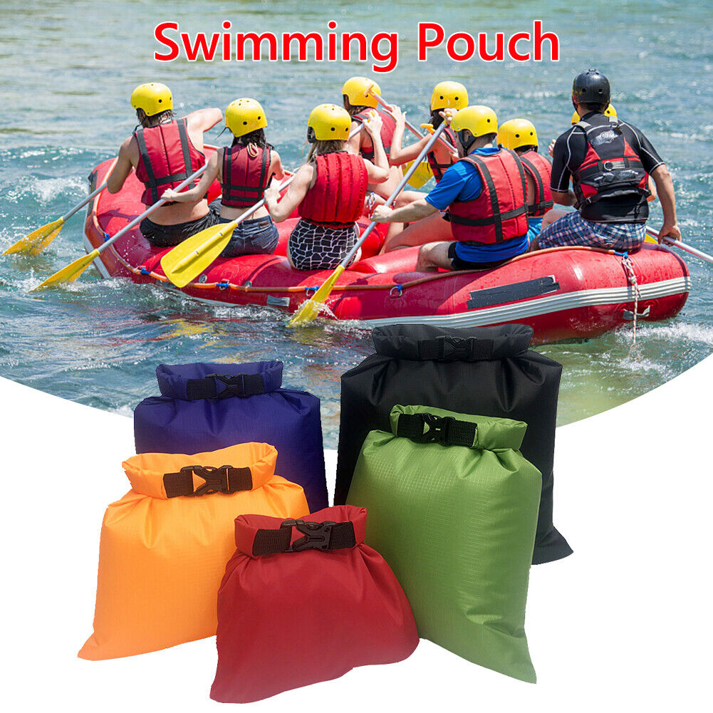 5pcs 1.5-6L Outdoor Waterproof Dry Bag Storage Pouch Swimming Floating Bags
