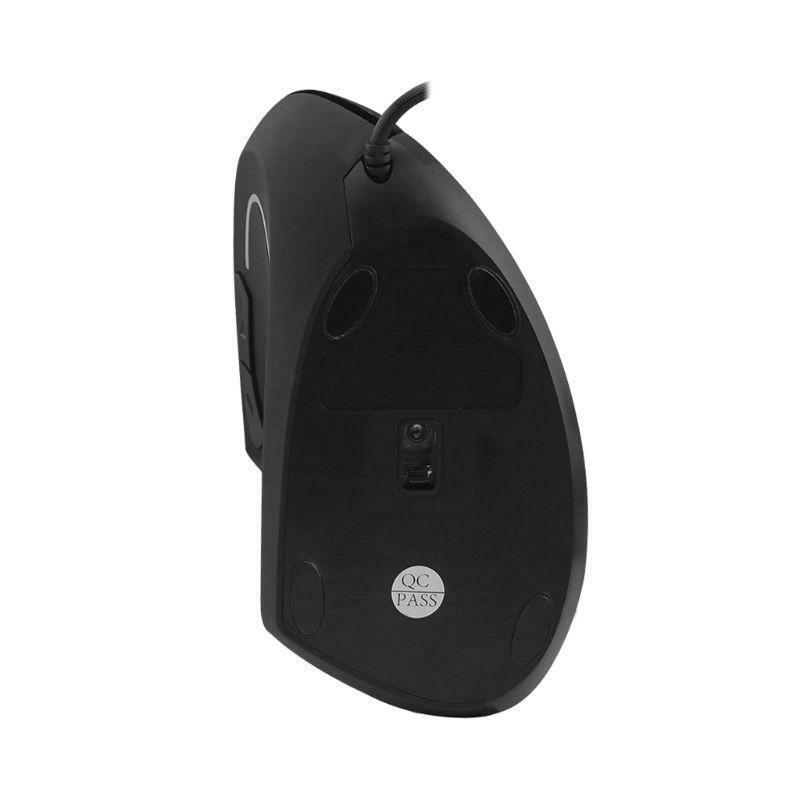 Ergonomic Left Hand Optical USB Wired Computer Gaming Mouse Vertical Mouse