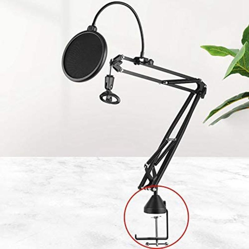 Desktop Clamp Cantilever Bracket Clip for Microphone Suspension Boom Scissor Arm
