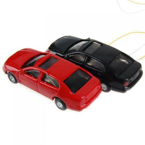 10Pcs 1:100 HO Scale Plastic Painted Car   Table Scene 48x17x12mm