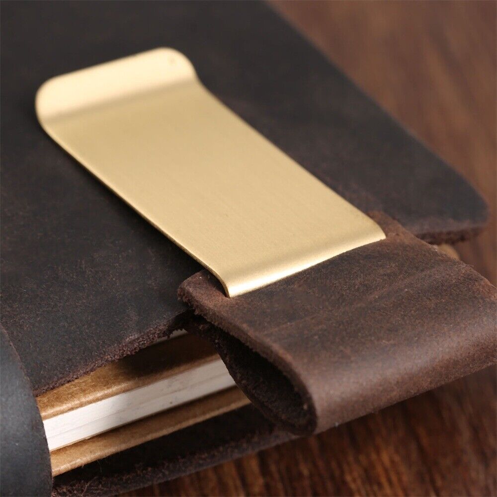 Brown Convenient Pen Holder Organizer For Notepad Passport Notebook Diary Memo