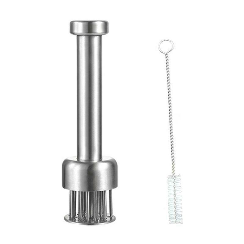 21 Blades Needle Meat Tenderizer With Cleaning Brush Enhance Meat Flavor Tool