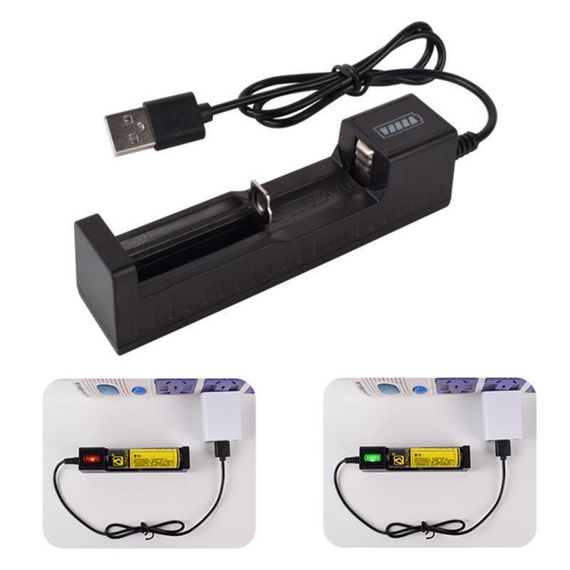 Lithium Batteries Charging Adapter 1 Slot Universal USB Li-ion Battery Charger