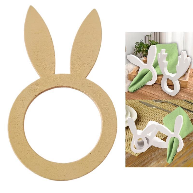 10 PCS Napkin Ring Serviette Ring Tissue Rings Serviette Ring Wood Material Ring
