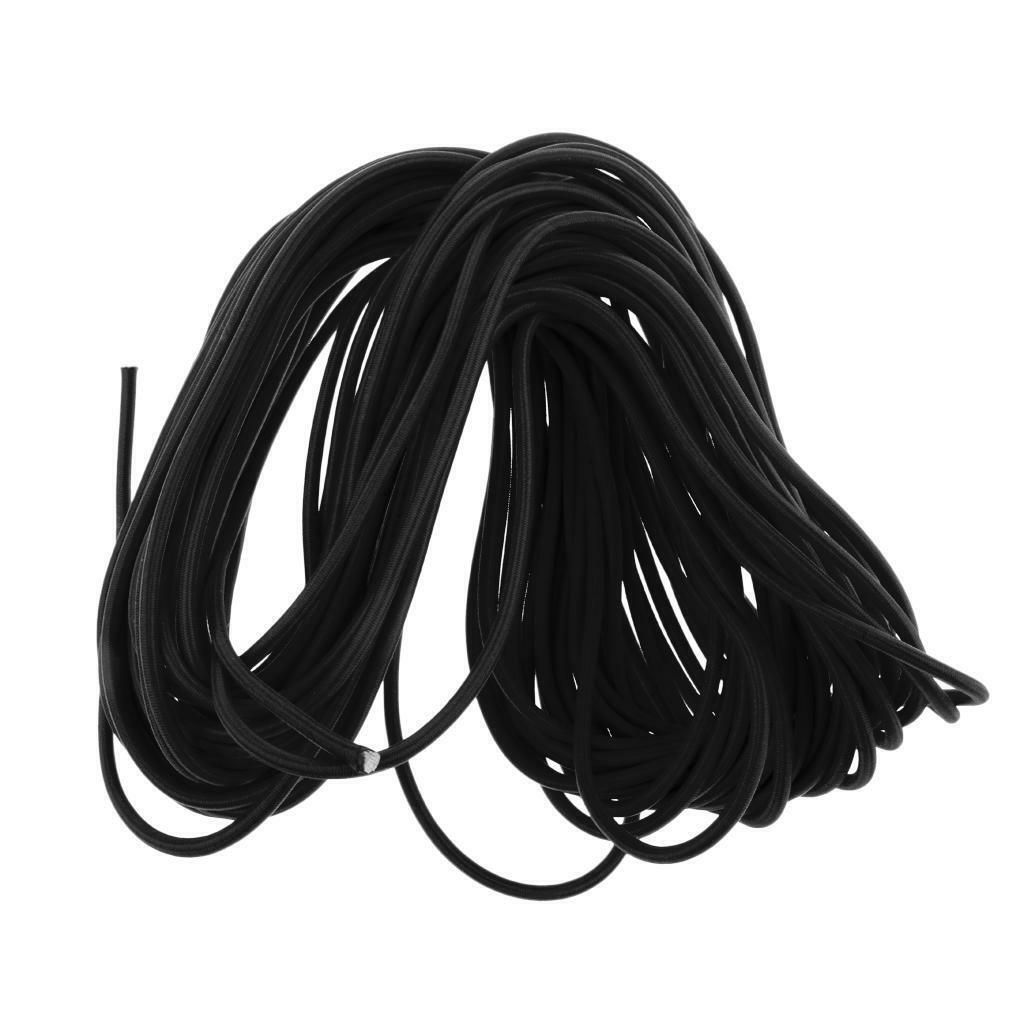 4mm Elastic  Rope Marine Shock Cord -  Roof Racks 20m Black