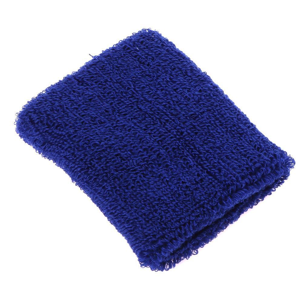 A Pair Zipper Pocket Sports Sweatbands Wrist Bands Cycling Towel(Blue)