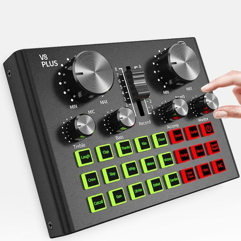 Headset Microphone Webcast Multifunctional Live Sound Card for Live Broadcast