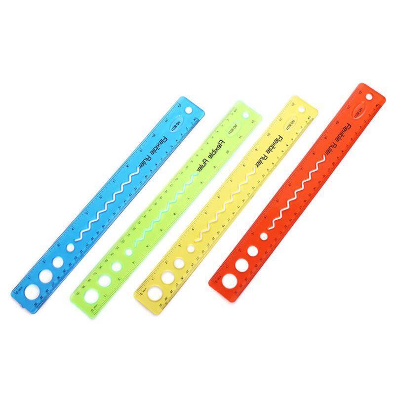 Soft 30cm Ruler Multicolour Flexible Creative Stationery Rule Office School