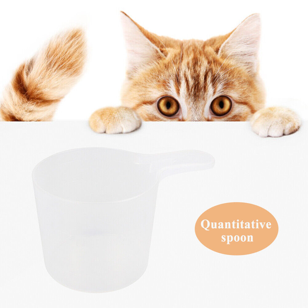 Cat Dog Food Spoon Handheld Feeding Quantitative Pet Measuring Cup Scoop