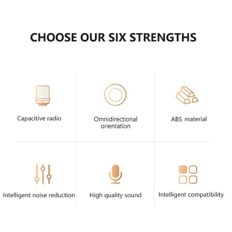 1Set 3.5mm Condenser Microphone Desktop Computer with Stand Plug and Play