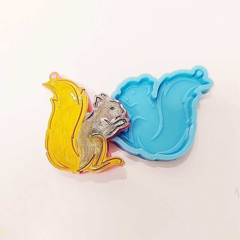 Squirrel Shape Silicone Molds for DIY Keychain Pendant Unique Gift Women Girl