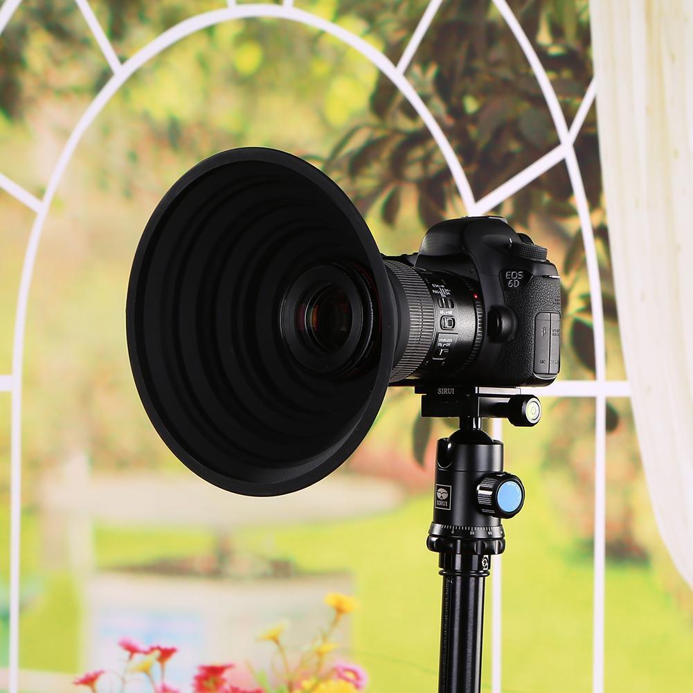 Anti-glass Ultimate Camera Lens Hood Anti-reflective Silicone Photos Hood