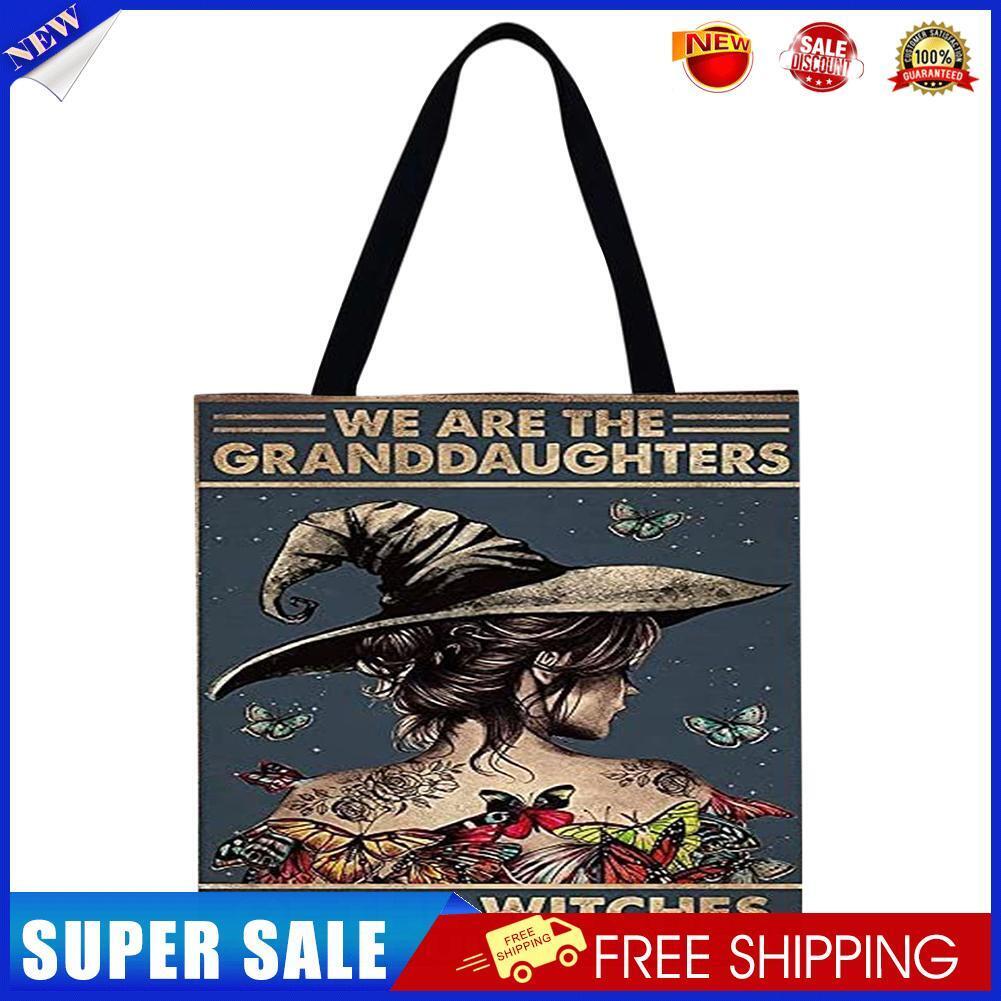 Girl in hat Printed Shoulder Shopping Bag Casual Large Tote Handbag