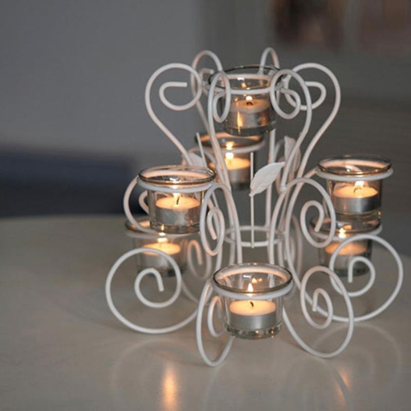7 Metal Candelabra Candlestick for Wedding Church Halloween Candle Holder Decor