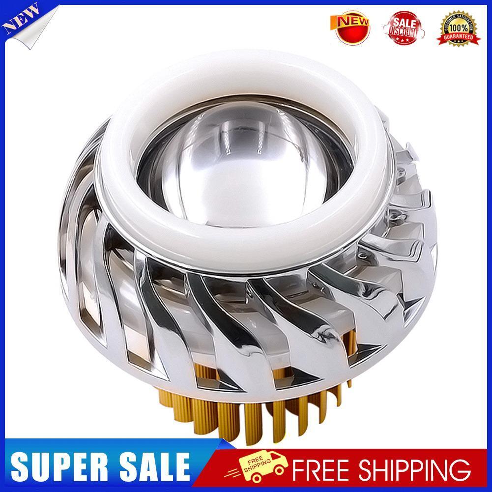 Dual Halo Motorcycle 12V-85V Projector Hi/Lo Beam LED Red Blue Halo